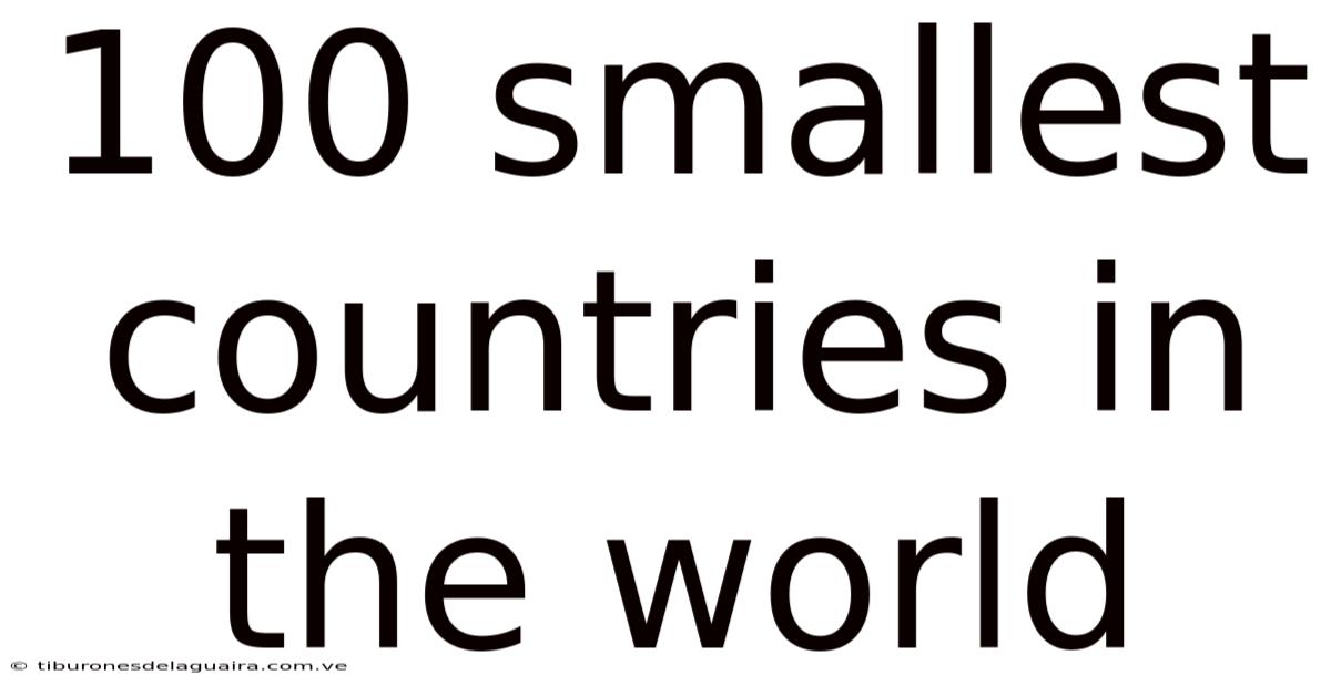 100 Smallest Countries In The World