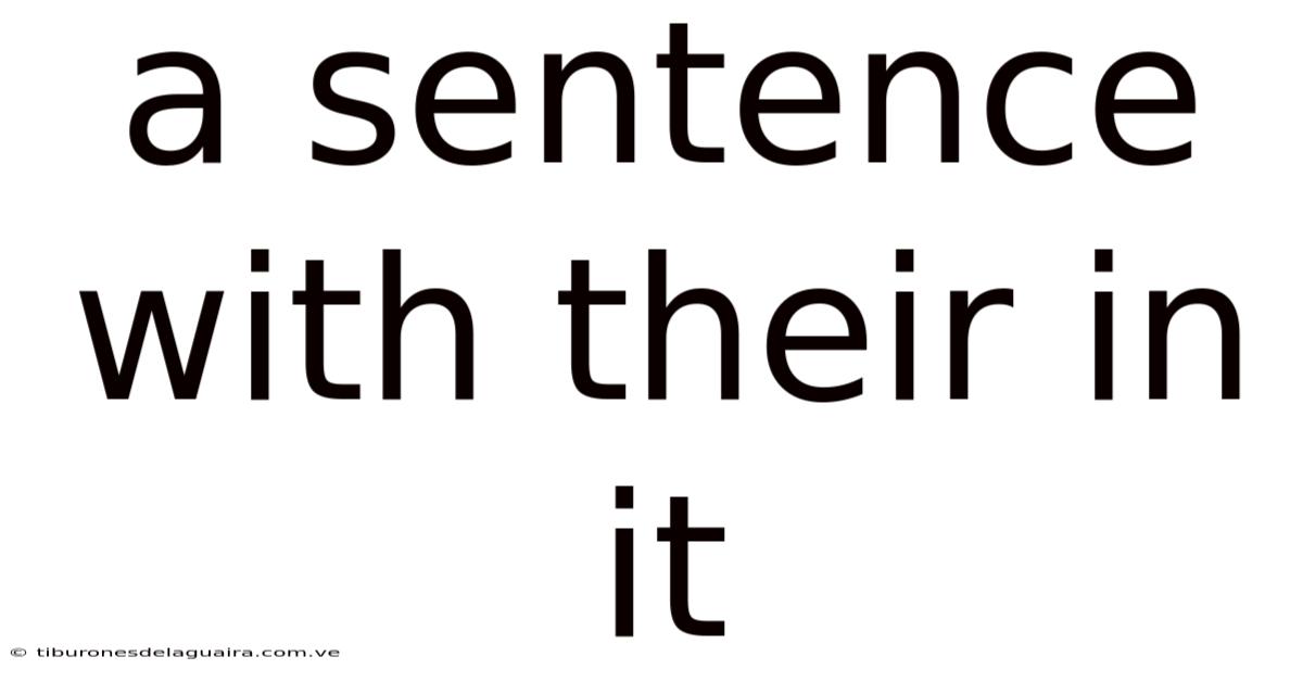 A Sentence With Their In It