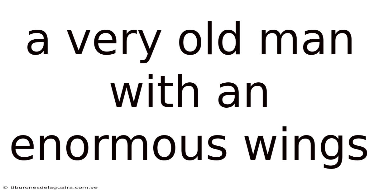 A Very Old Man With An Enormous Wings