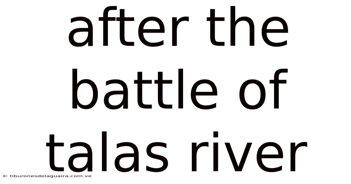After The Battle Of Talas River
