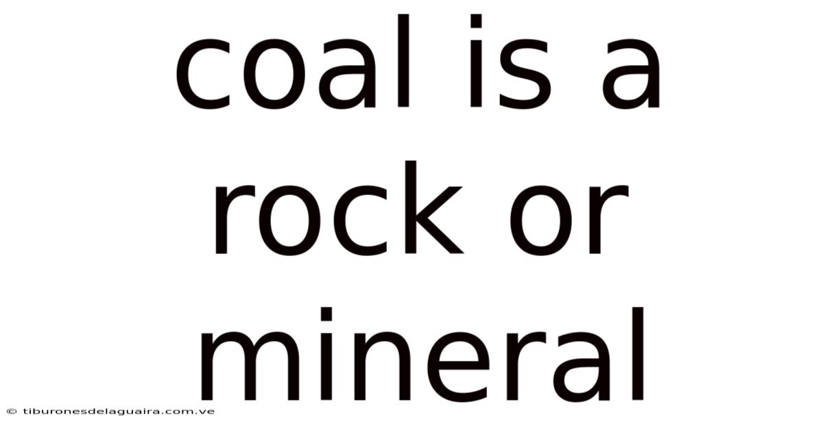 Coal Is A Rock Or Mineral