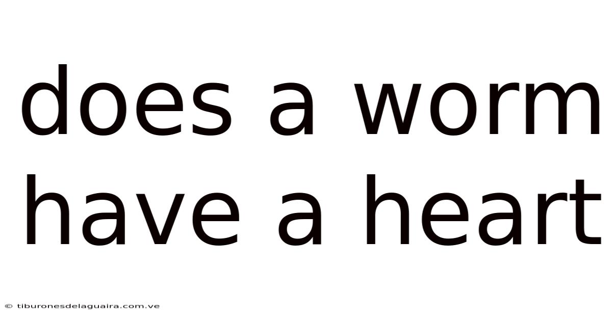 Does A Worm Have A Heart