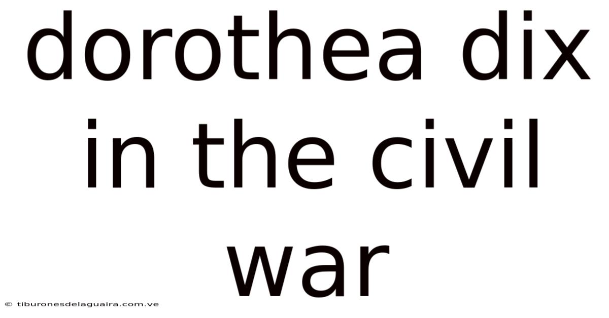 Dorothea Dix In The Civil War