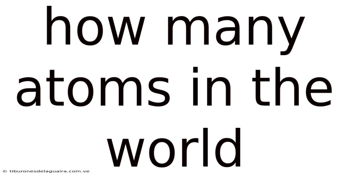 How Many Atoms In The World