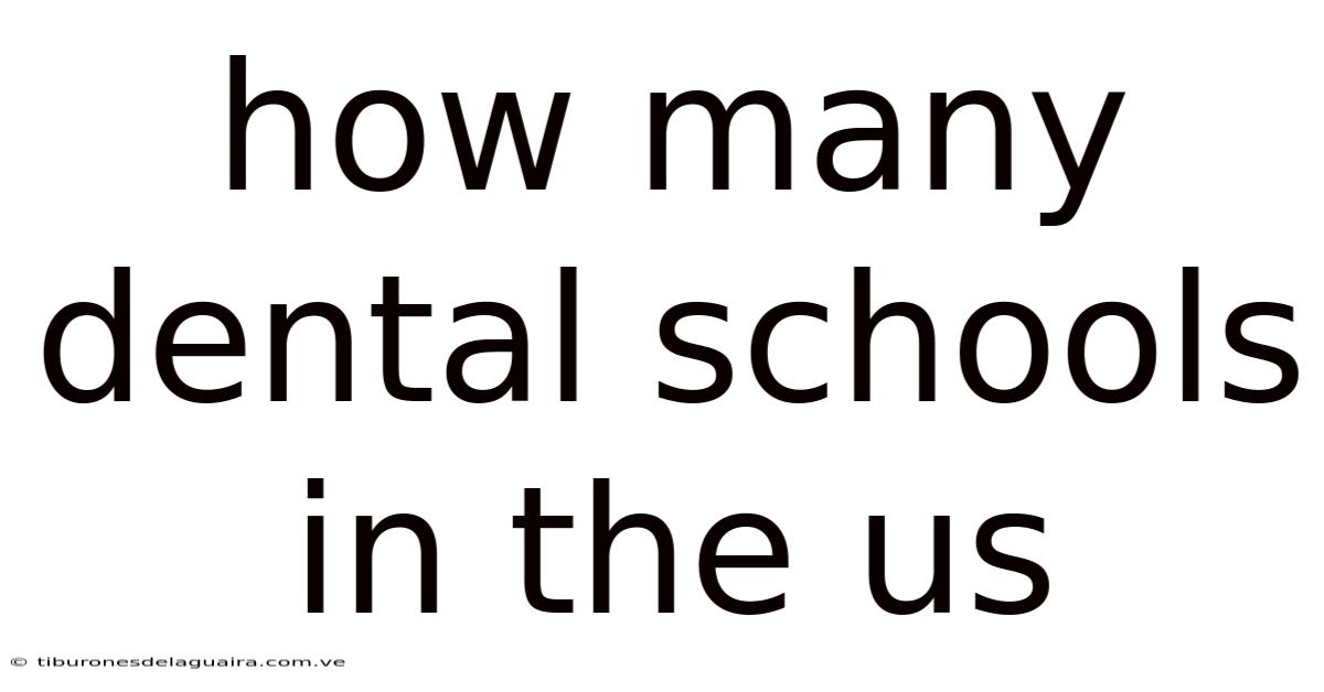 How Many Dental Schools In The Us