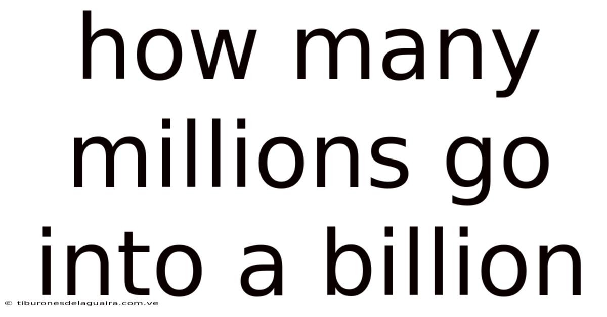 How Many Millions Go Into A Billion