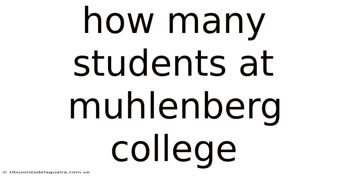 How Many Students At Muhlenberg College