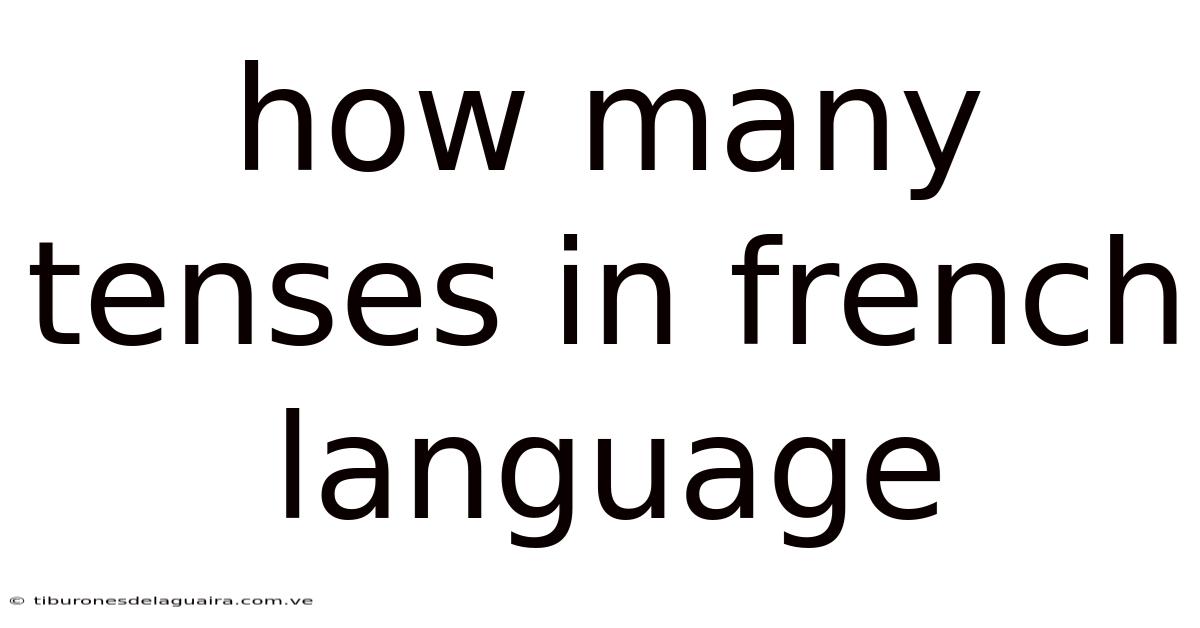 How Many Tenses In French Language
