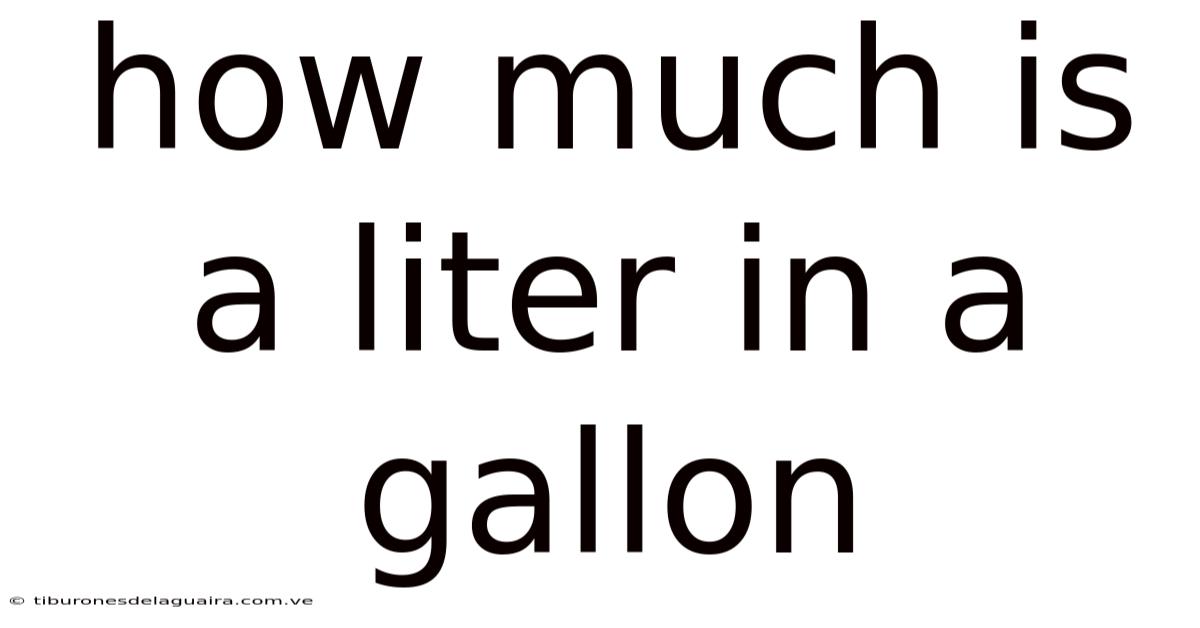 How Much Is A Liter In A Gallon