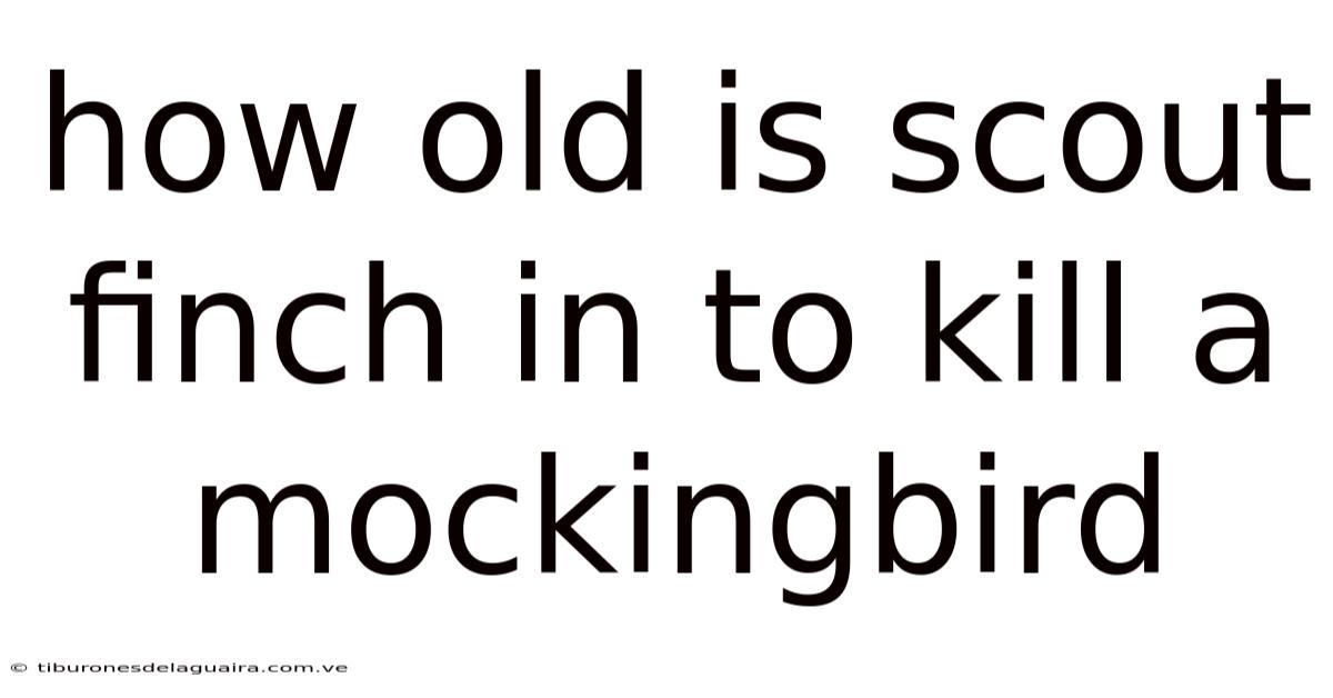 How Old Is Scout Finch In To Kill A Mockingbird