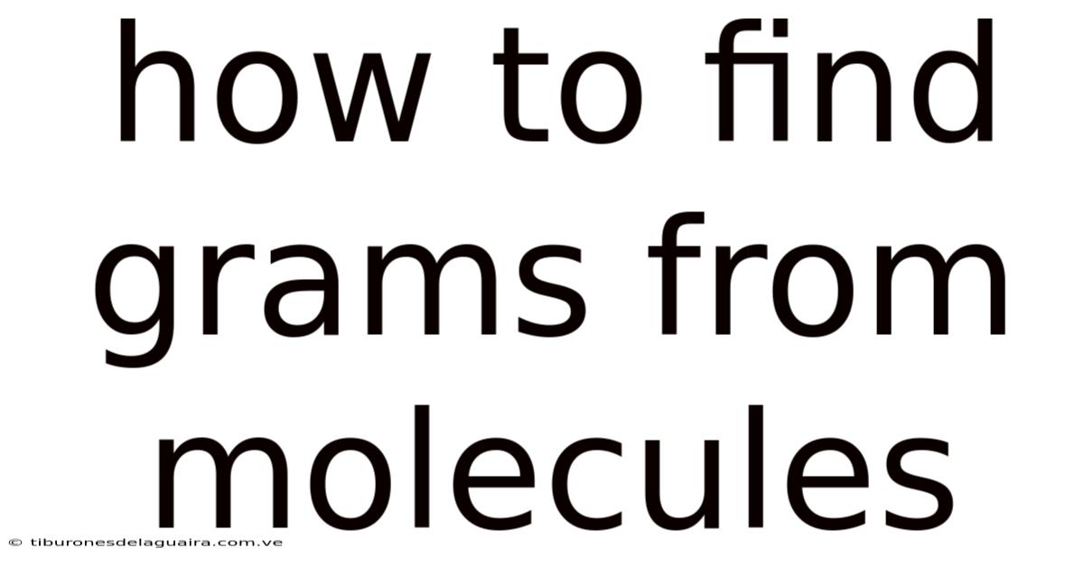 How To Find Grams From Molecules