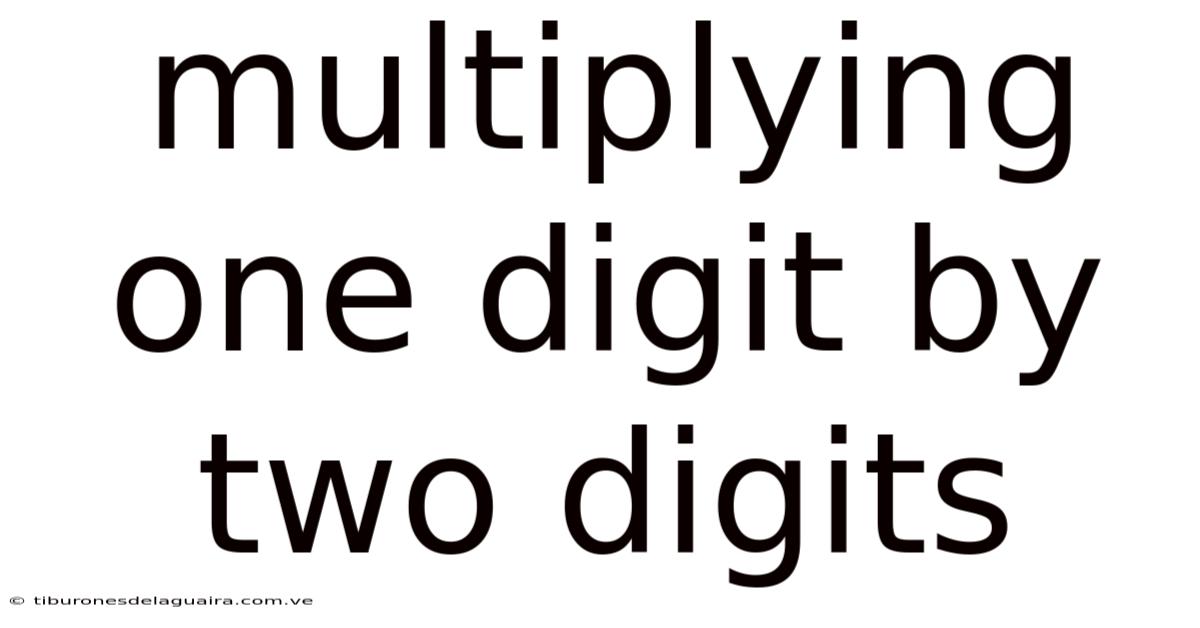 Multiplying One Digit By Two Digits