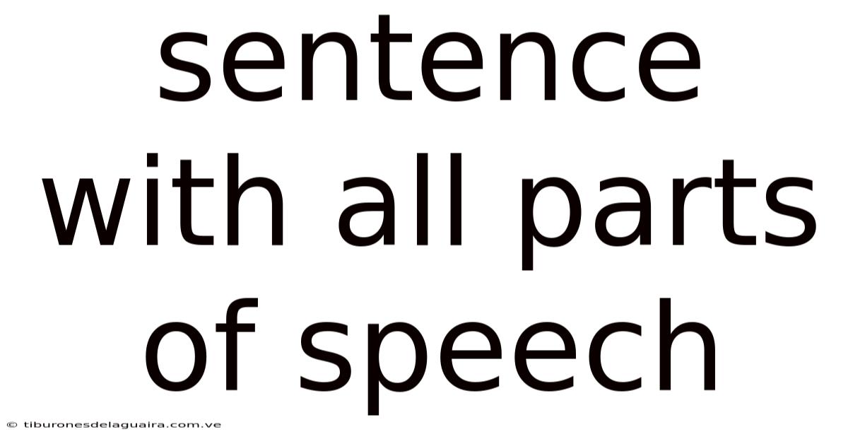 Sentence With All Parts Of Speech