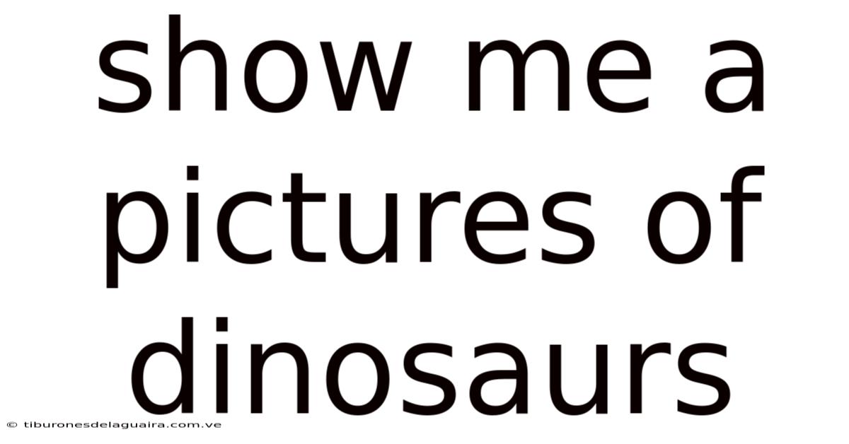 Show Me A Pictures Of Dinosaurs