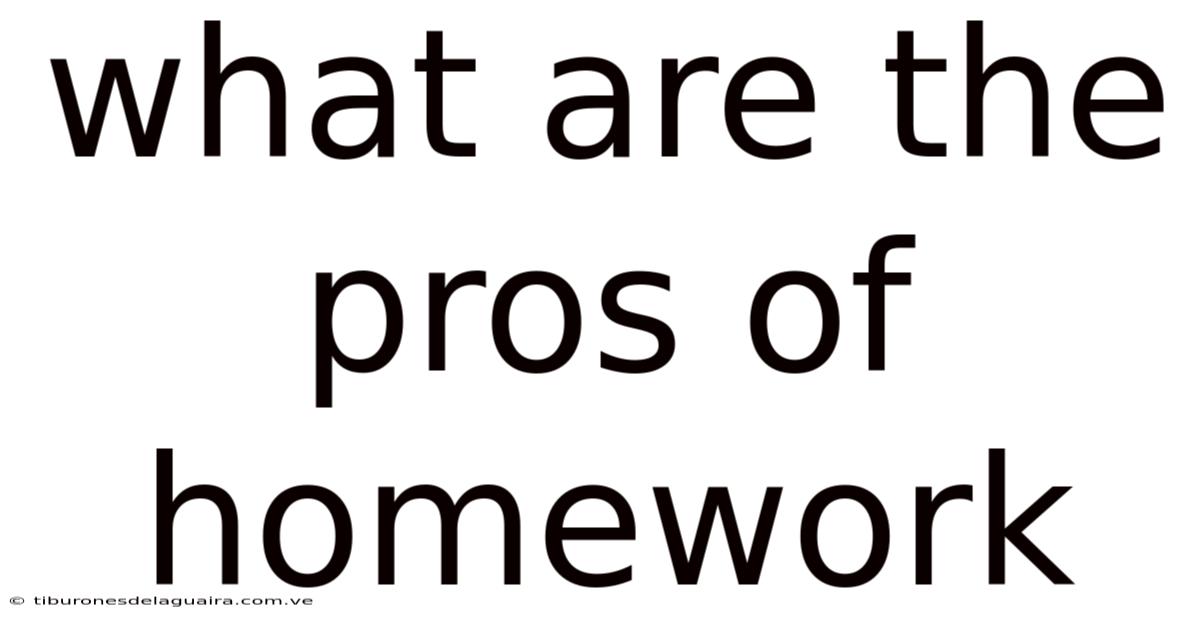 What Are The Pros Of Homework