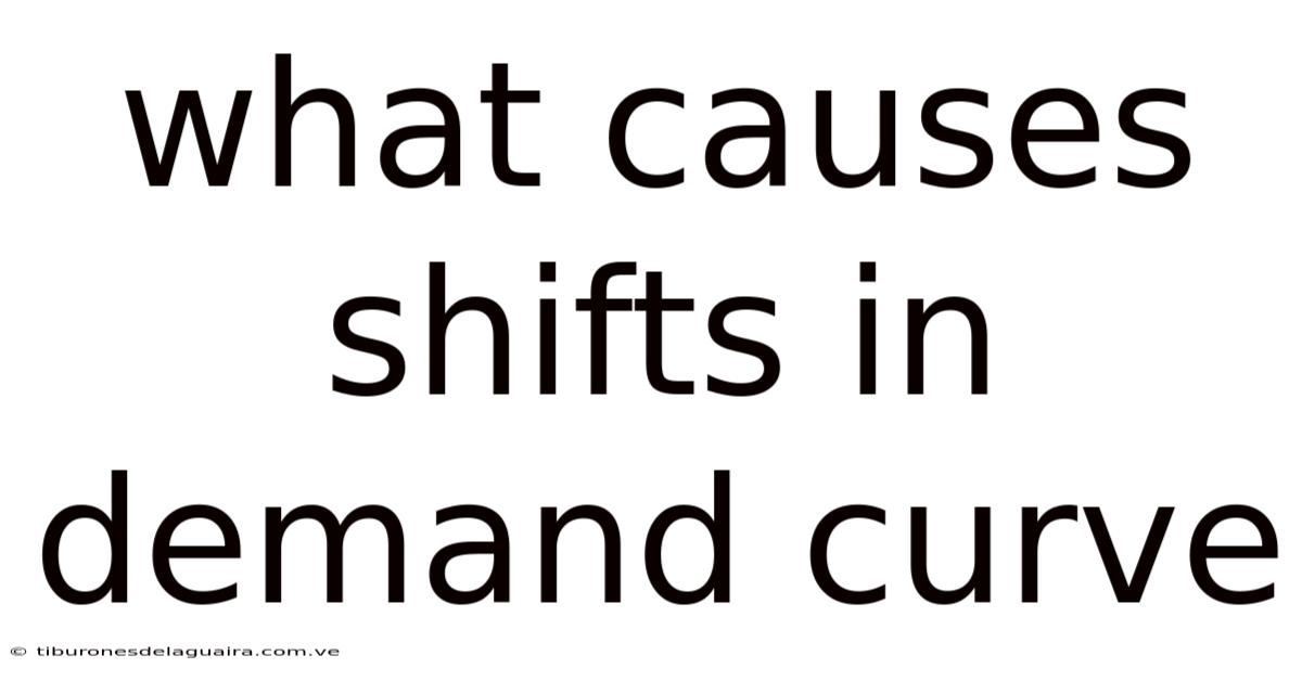 What Causes Shifts In Demand Curve
