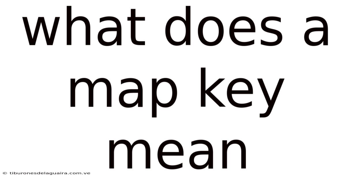 What Does A Map Key Mean