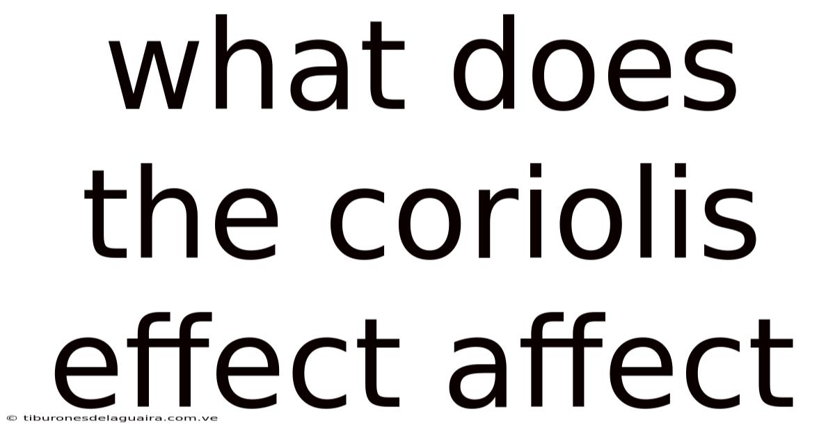 What Does The Coriolis Effect Affect
