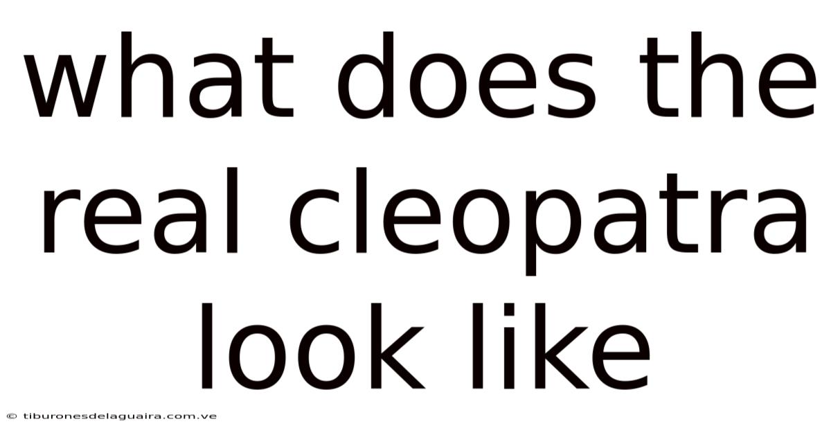 What Does The Real Cleopatra Look Like
