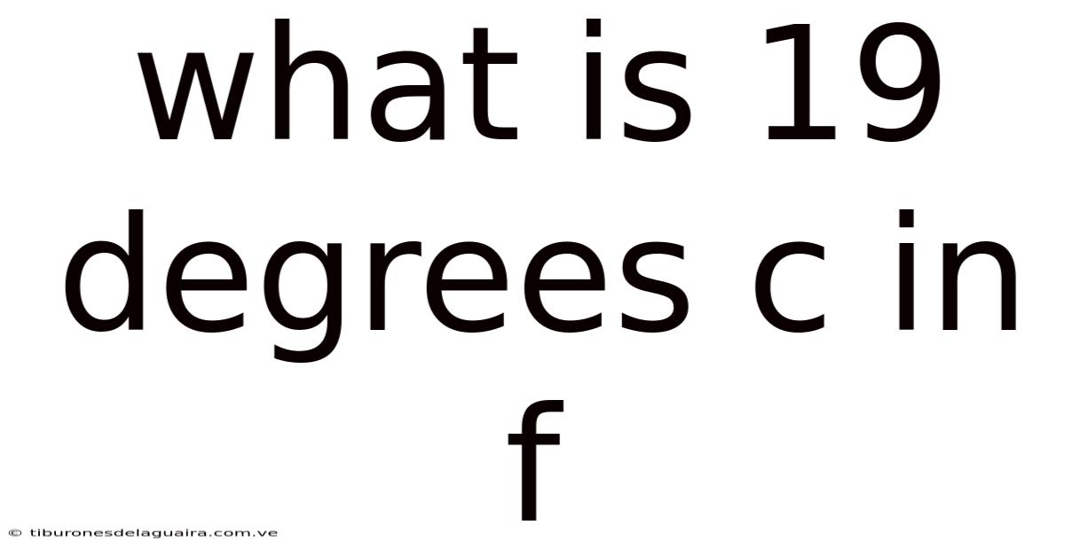 What Is 19 Degrees C In F