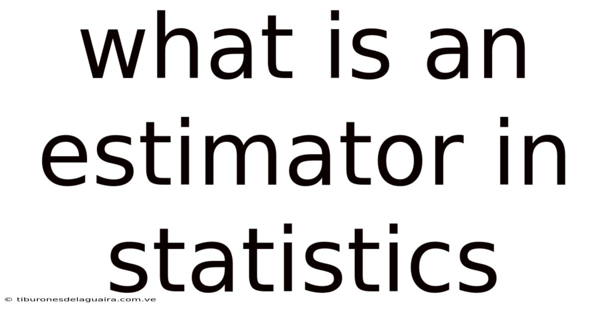 What Is An Estimator In Statistics