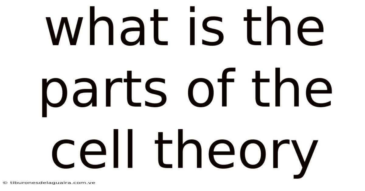 What Is The Parts Of The Cell Theory