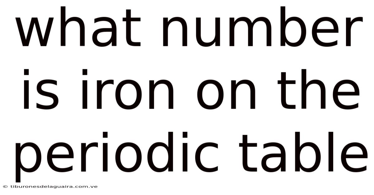 What Number Is Iron On The Periodic Table