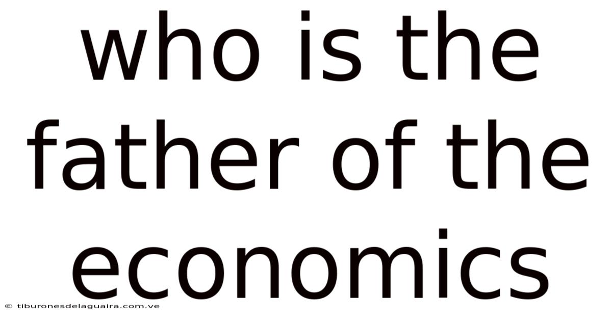 Who Is The Father Of The Economics