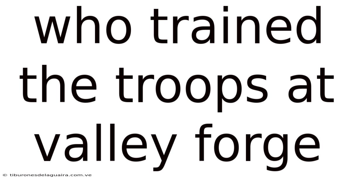 Who Trained The Troops At Valley Forge
