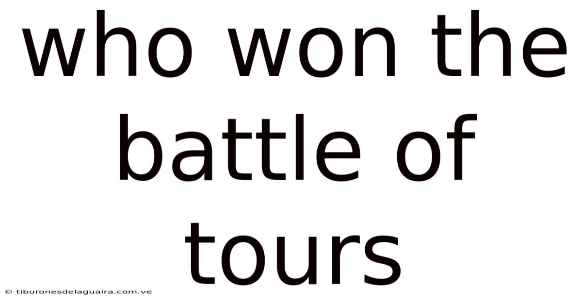 Who Won The Battle Of Tours