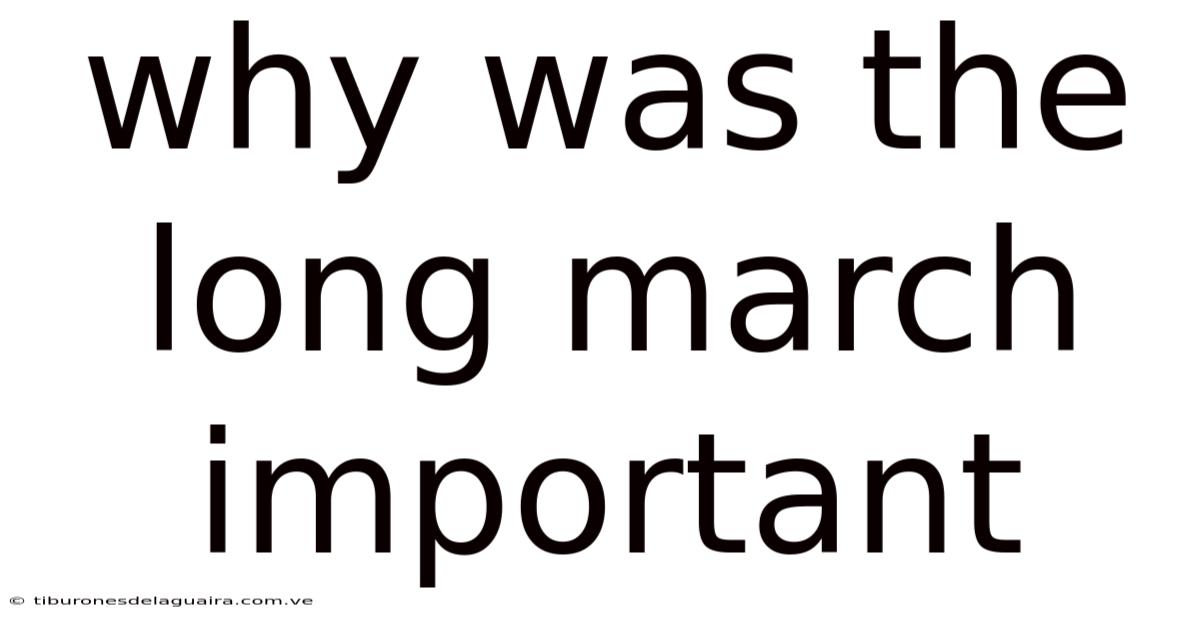 Why Was The Long March Important
