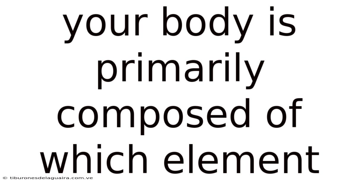 Your Body Is Primarily Composed Of Which Element